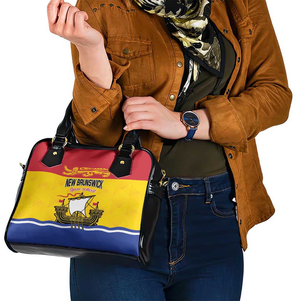 Canada New Brunswick Province Shoulder Handbag Golden Lion Lymphad