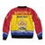 Personalized Canada New Brunswick Province Sleeve Zip Bomber Jacket Golden Lion Lymphad