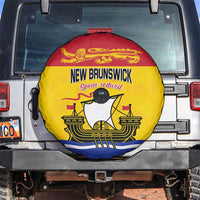 Canada New Brunswick Province Spare Tire Cover Golden Lion Lymphad