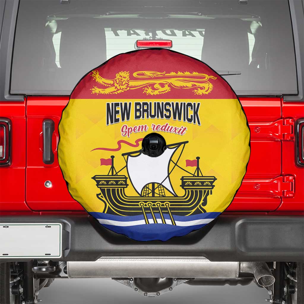 Canada New Brunswick Province Spare Tire Cover Golden Lion Lymphad