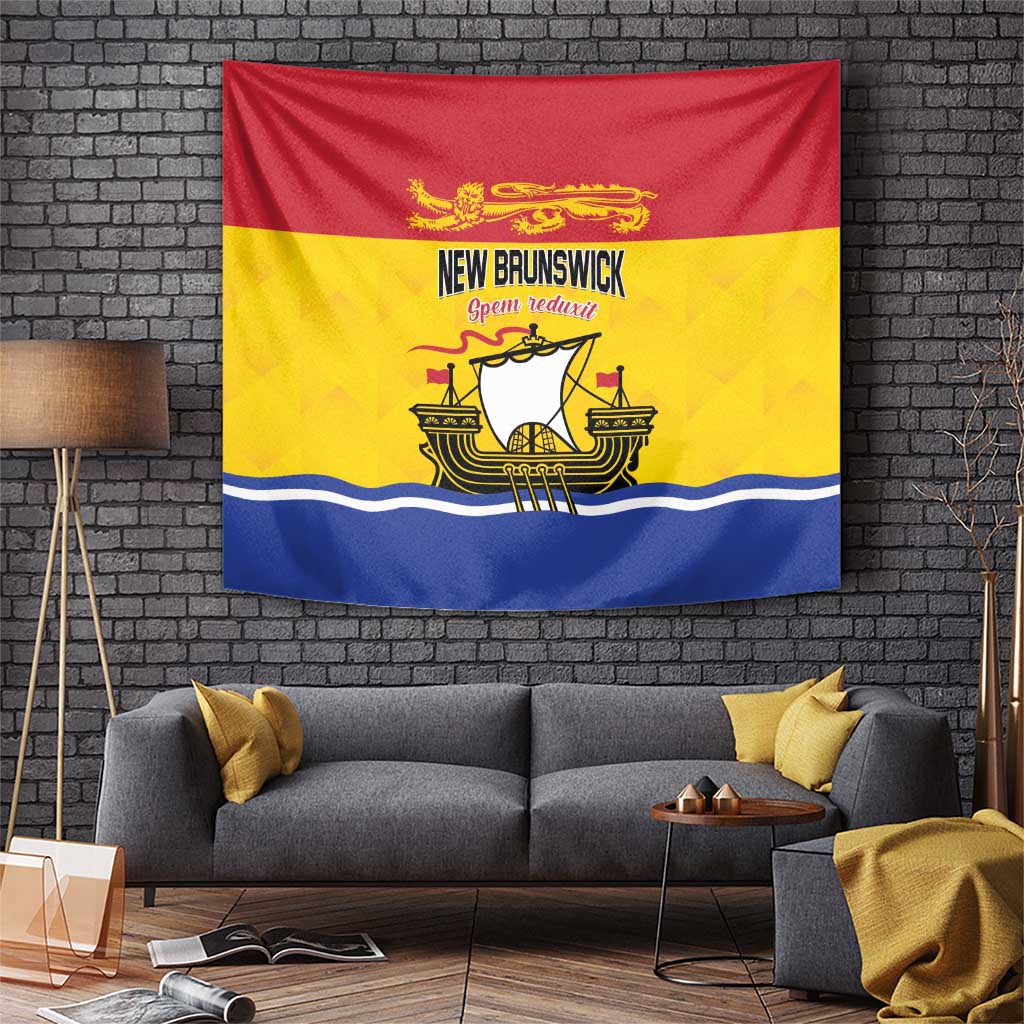 Canada New Brunswick Province Tapestry Golden Lion Lymphad