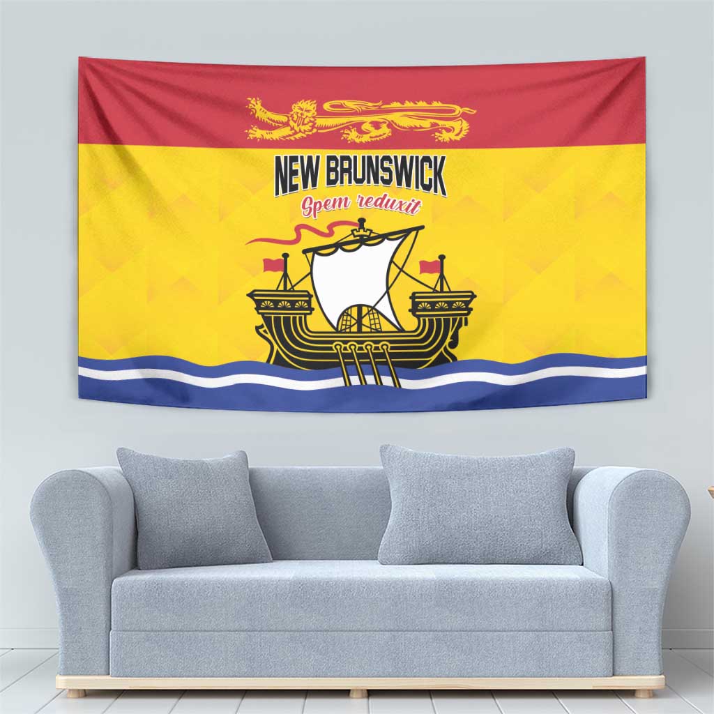 Canada New Brunswick Province Tapestry Golden Lion Lymphad