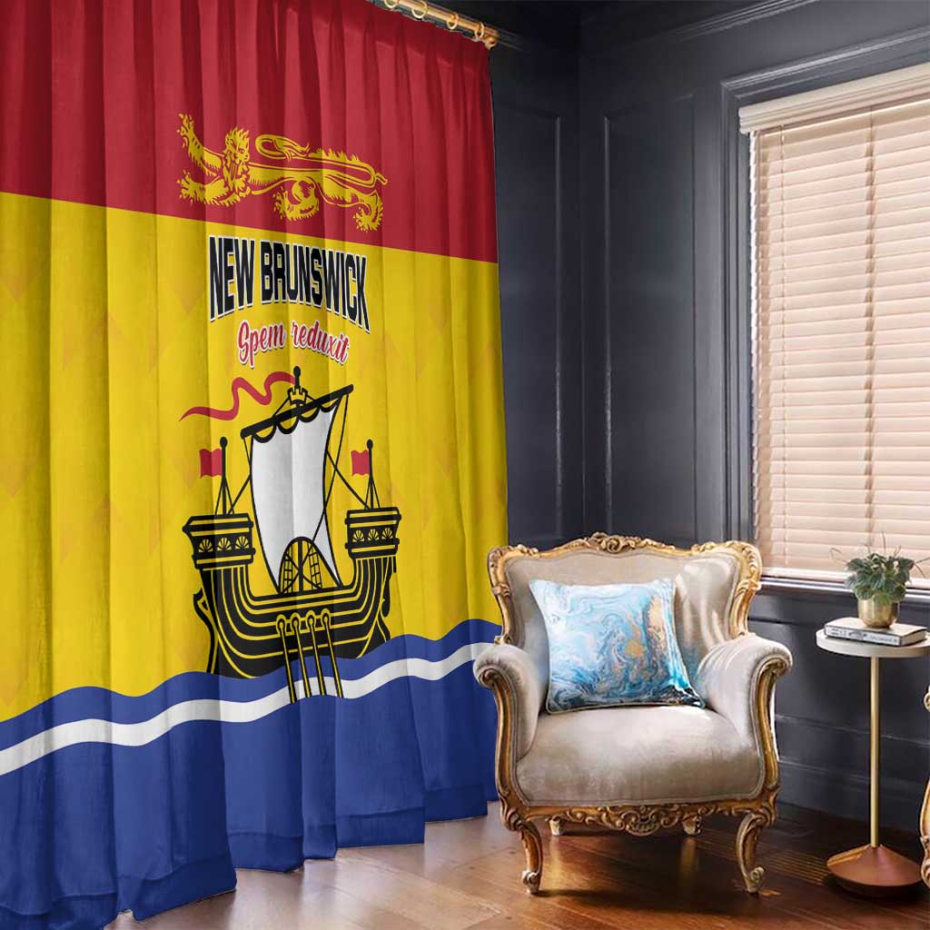 Canada New Brunswick Province Window Curtain Golden Lion Lymphad