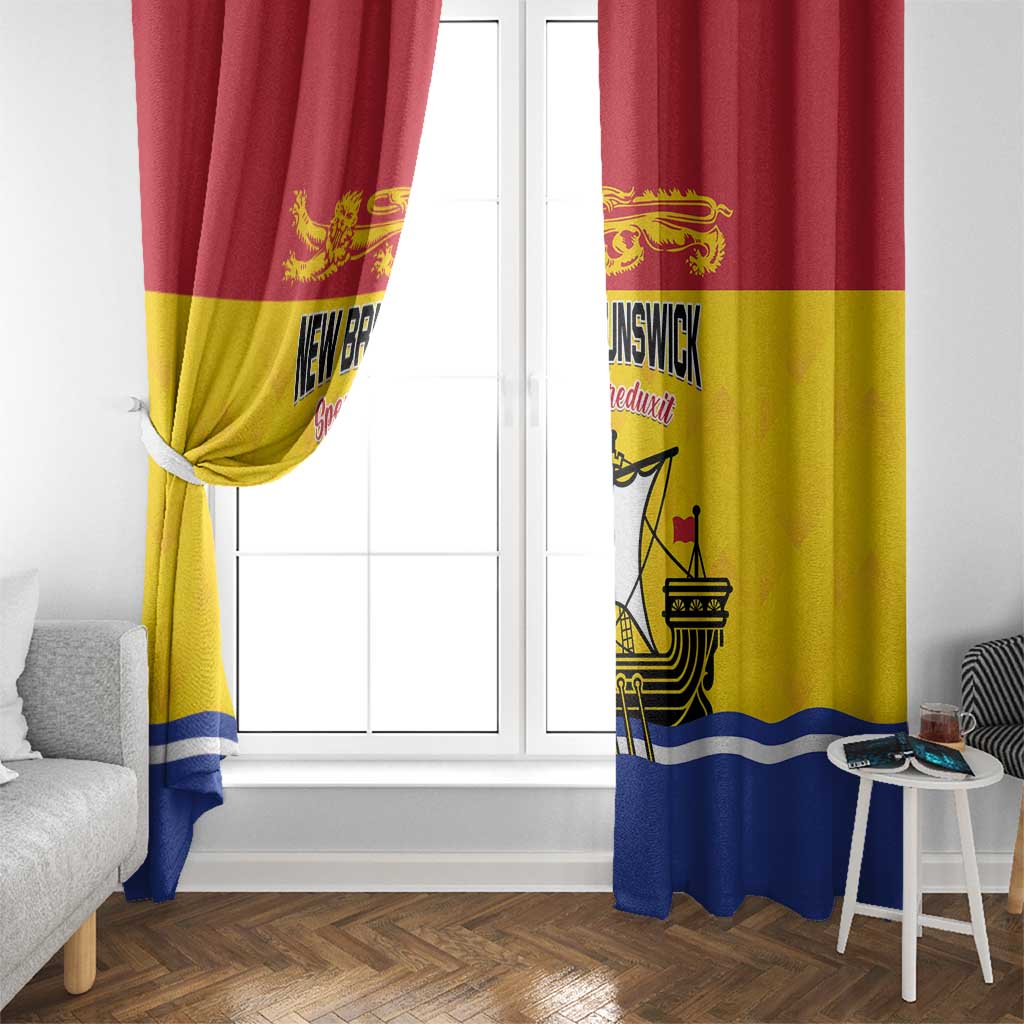 Canada New Brunswick Province Window Curtain Golden Lion Lymphad