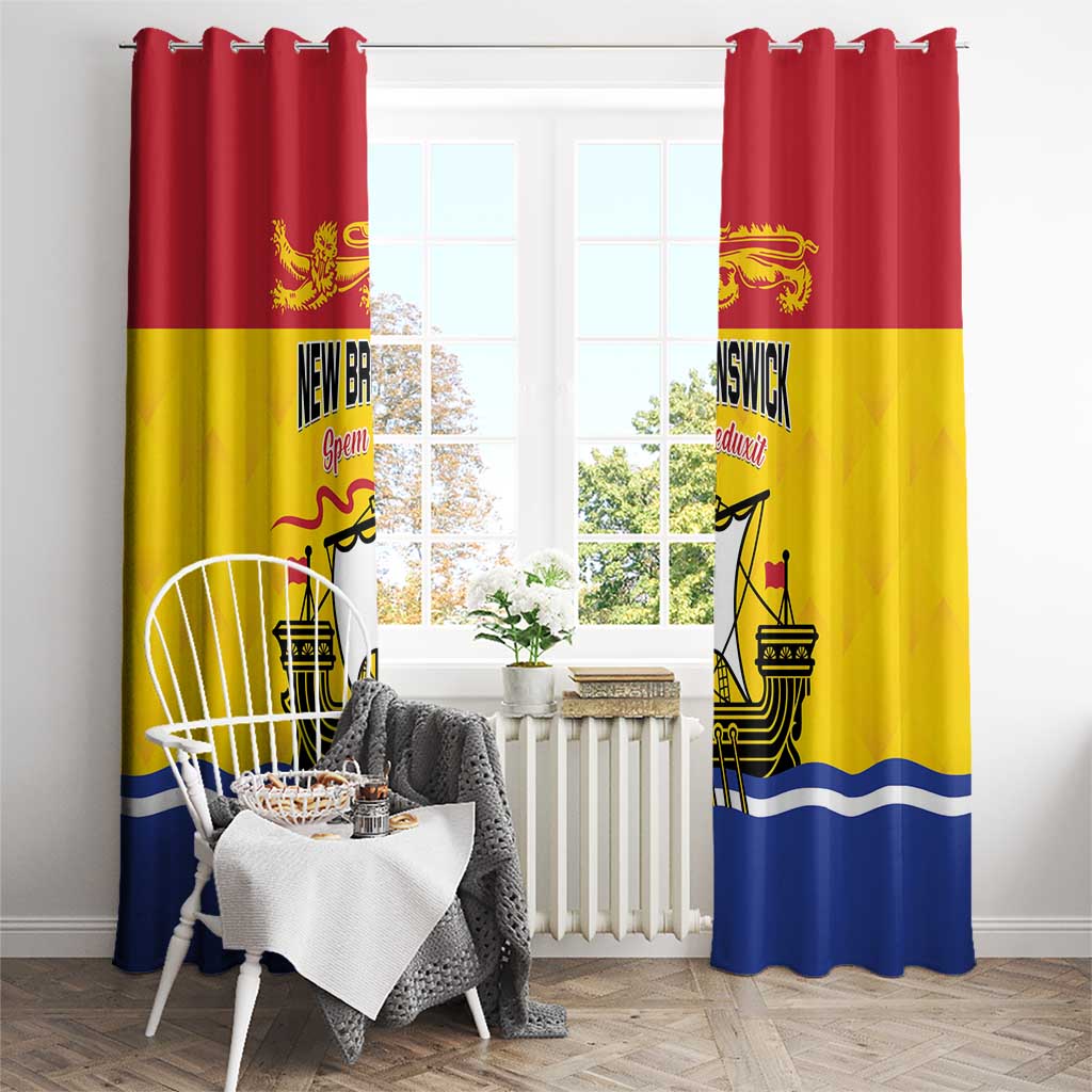 Canada New Brunswick Province Window Curtain Golden Lion Lymphad