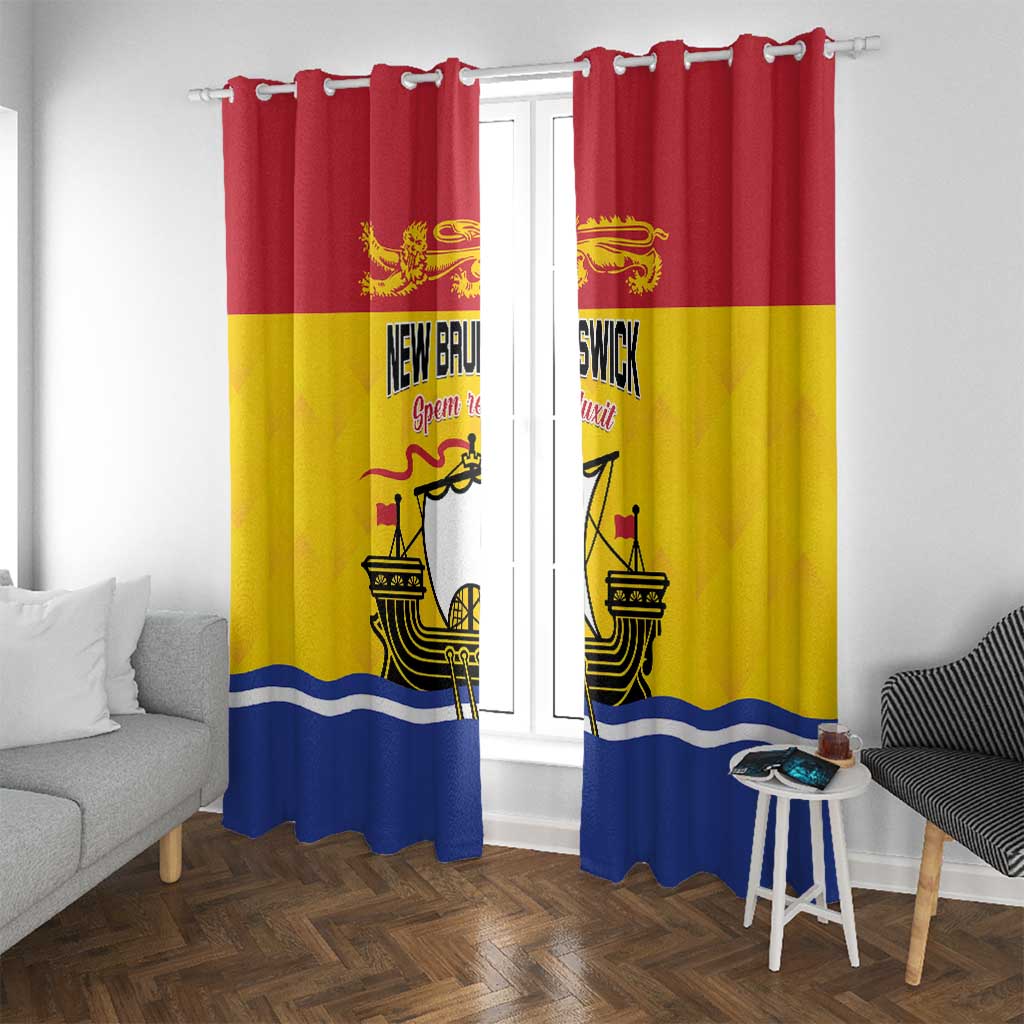 Canada New Brunswick Province Window Curtain Golden Lion Lymphad