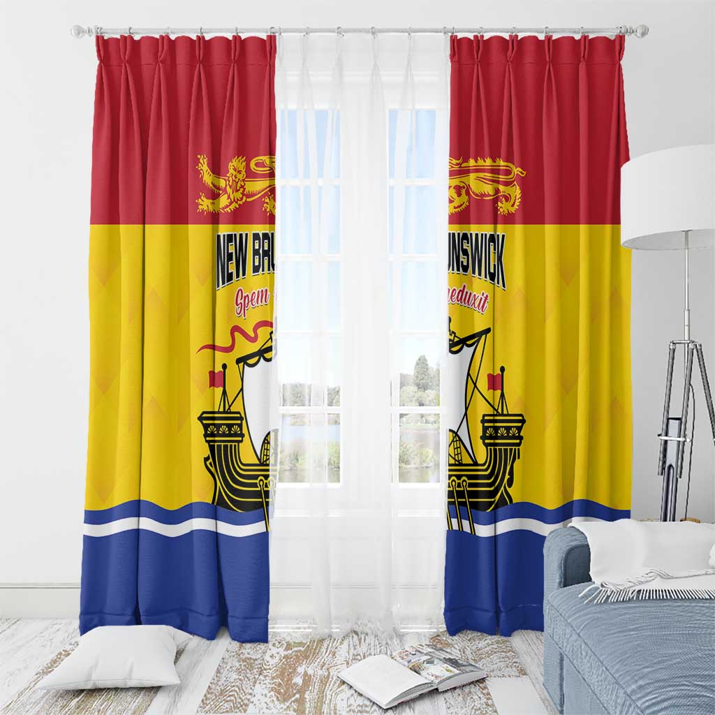 Canada New Brunswick Province Window Curtain Golden Lion Lymphad