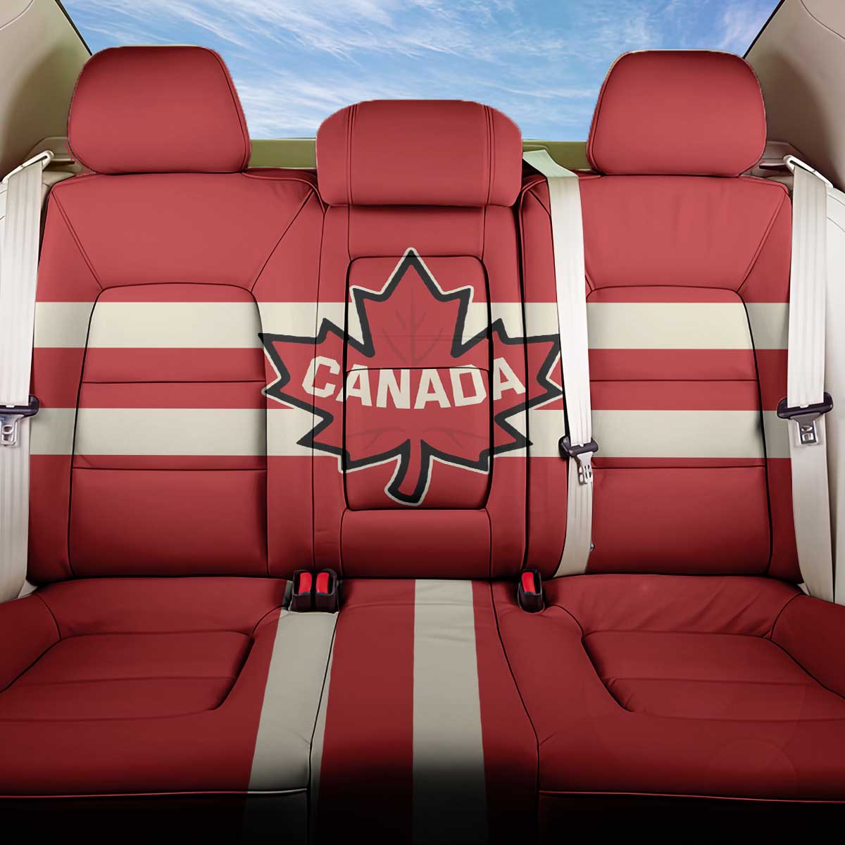 Canada Hockey Back Car Seat Cover Canada Team Go Champions