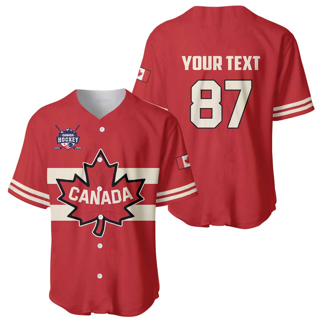 Custom Canada Hockey Baseball Jersey Canada Team Go Champions