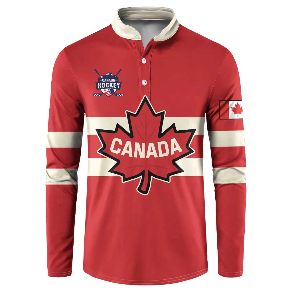 Custom Canada Hockey Button Sweatshirt Canada Team Go Champions