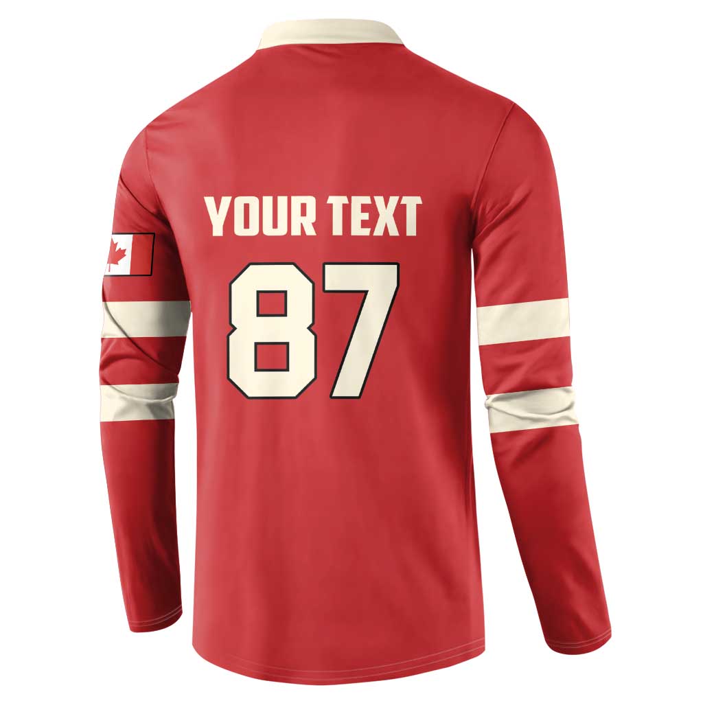 Custom Canada Hockey Button Sweatshirt Canada Team Go Champions