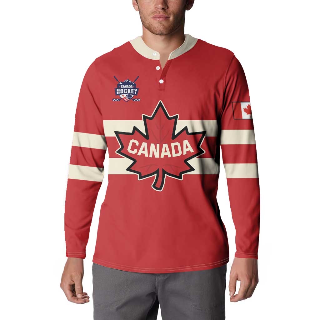 Custom Canada Hockey Button Sweatshirt Canada Team Go Champions
