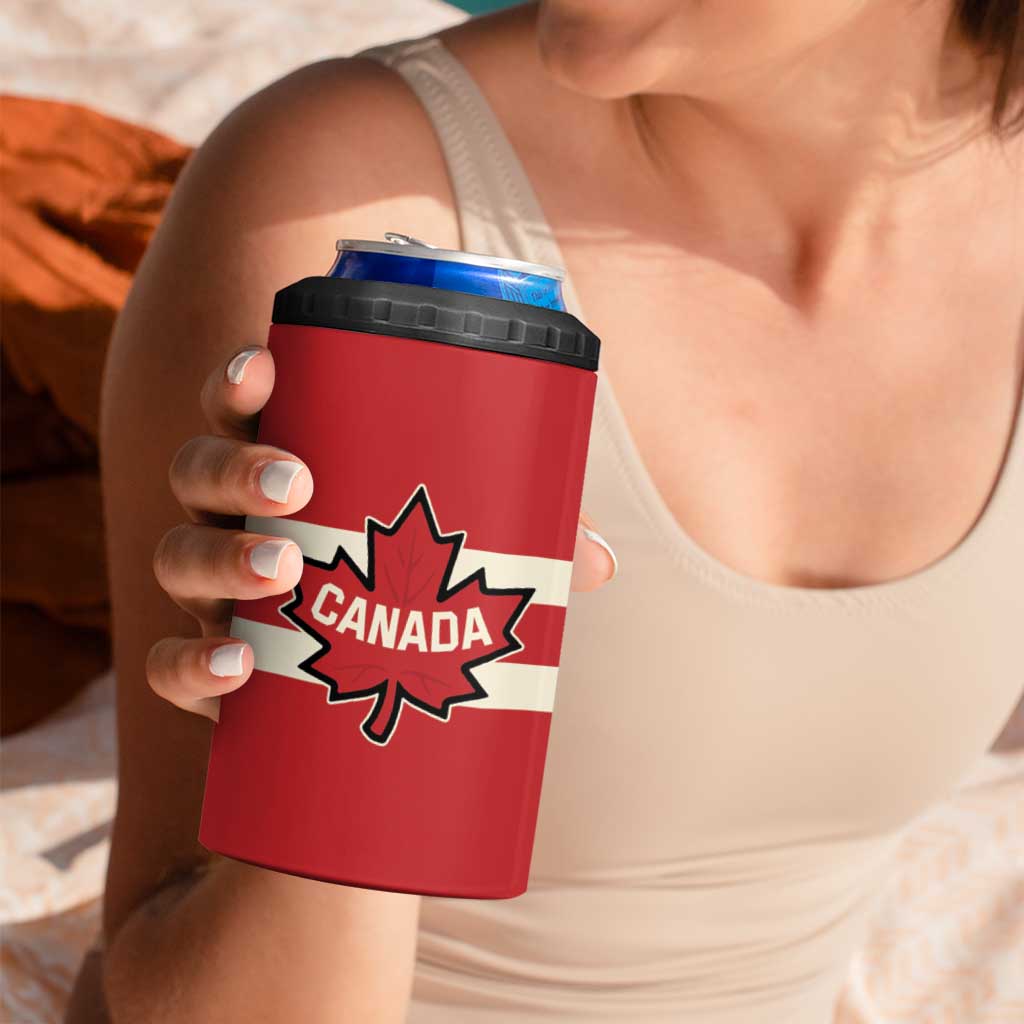 Custom Canada Hockey 4 in 1 Can Cooler Tumbler Canada Team Go Champions