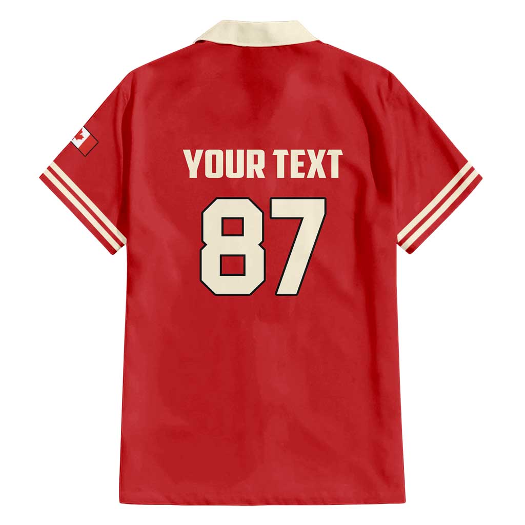 Custom Canada Hockey Family Matching Long Sleeve Bodycon Dress and Hawaiian Shirt Canada Team Go Champions