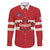 Custom Canada Hockey Family Matching Off Shoulder Maxi Dress and Hawaiian Shirt Canada Team Go Champions
