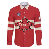 Custom Canada Hockey Family Matching Summer Maxi Dress and Hawaiian Shirt Canada Team Go Champions