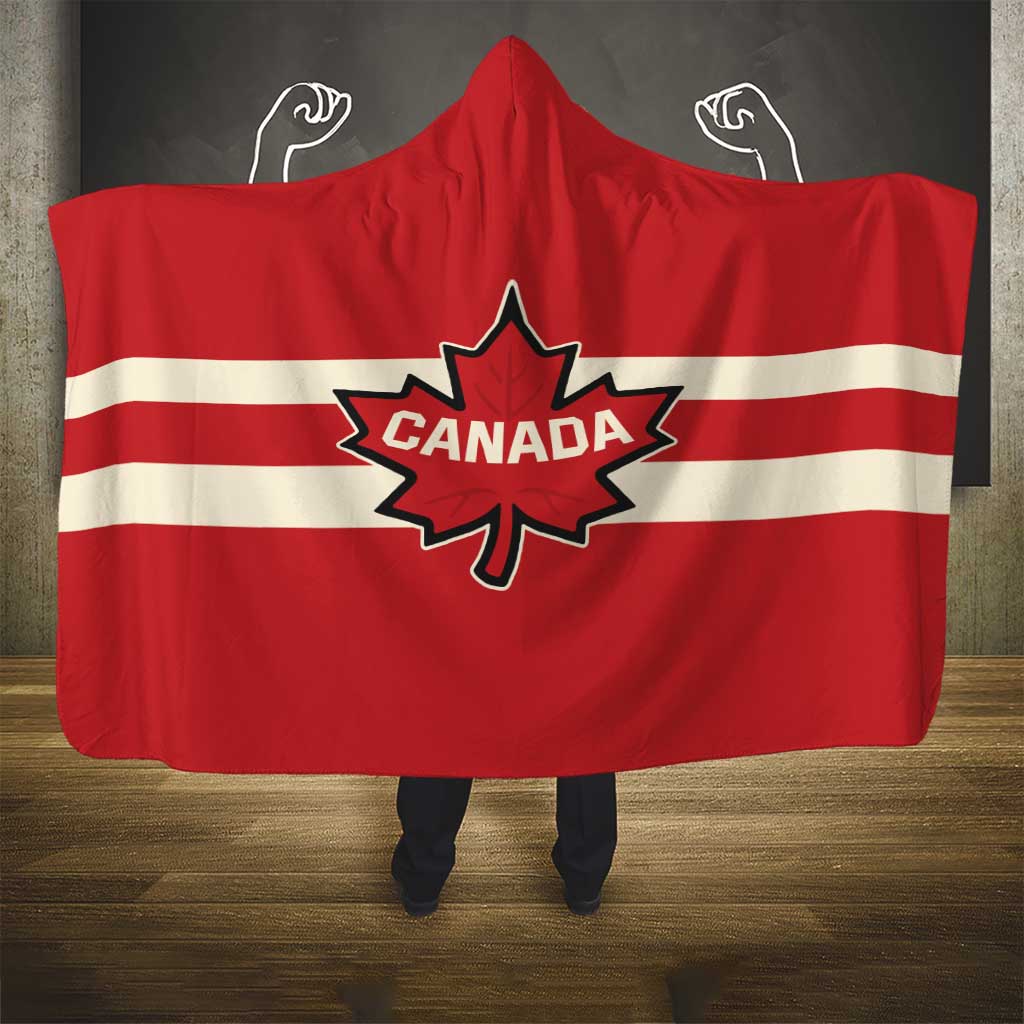 Canada Hockey Hooded Blanket Canada Team Go Champions