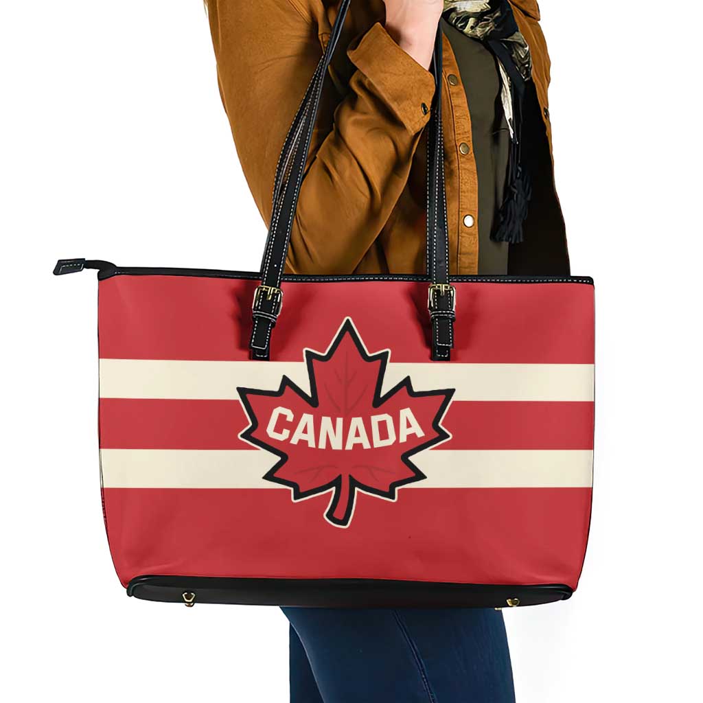 Canada Hockey Leather Tote Bag Canada Team Go Champions