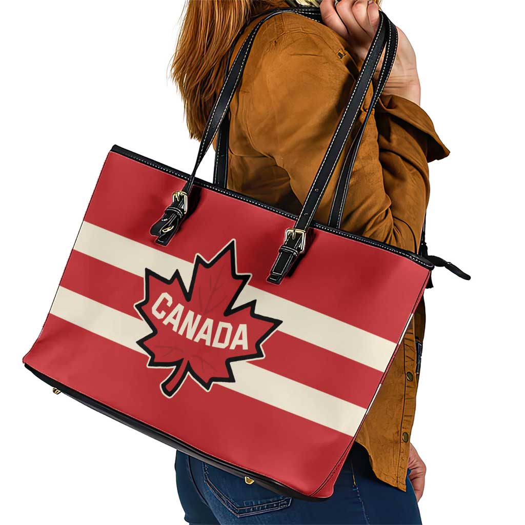 Canada Hockey Leather Tote Bag Canada Team Go Champions