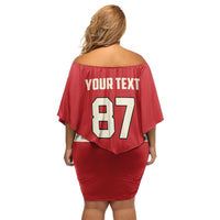Custom Canada Hockey Off Shoulder Short Dress Canada Team Go Champions