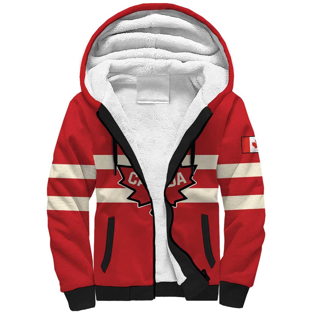 Custom Canada Hockey Sherpa Hoodie Canada Team Go Champions