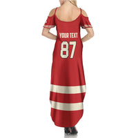 Custom Canada Hockey Summer Maxi Dress Canada Team Go Champions