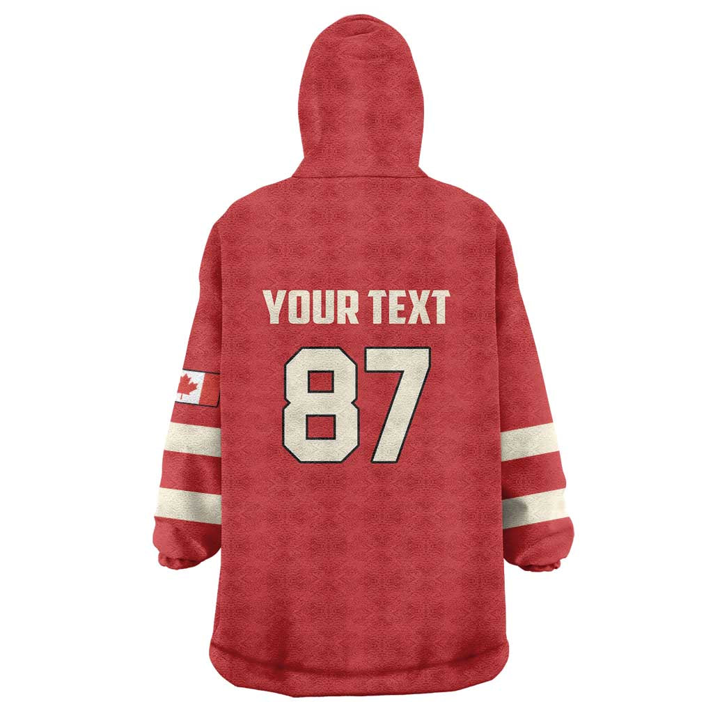 Custom Canada Hockey Wearable Blanket Hoodie Canada Team Go Champions