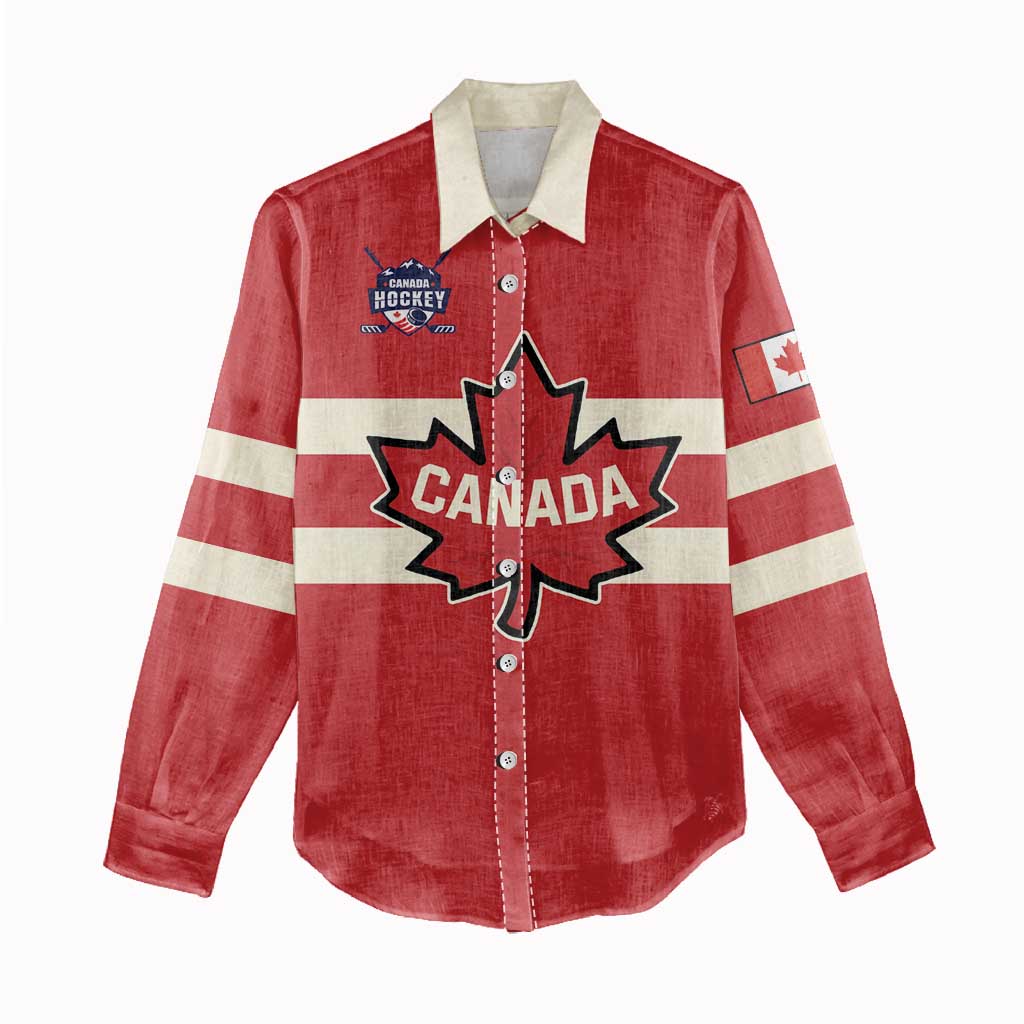 Custom Canada Hockey Women Casual Shirt Canada Team Go Champions