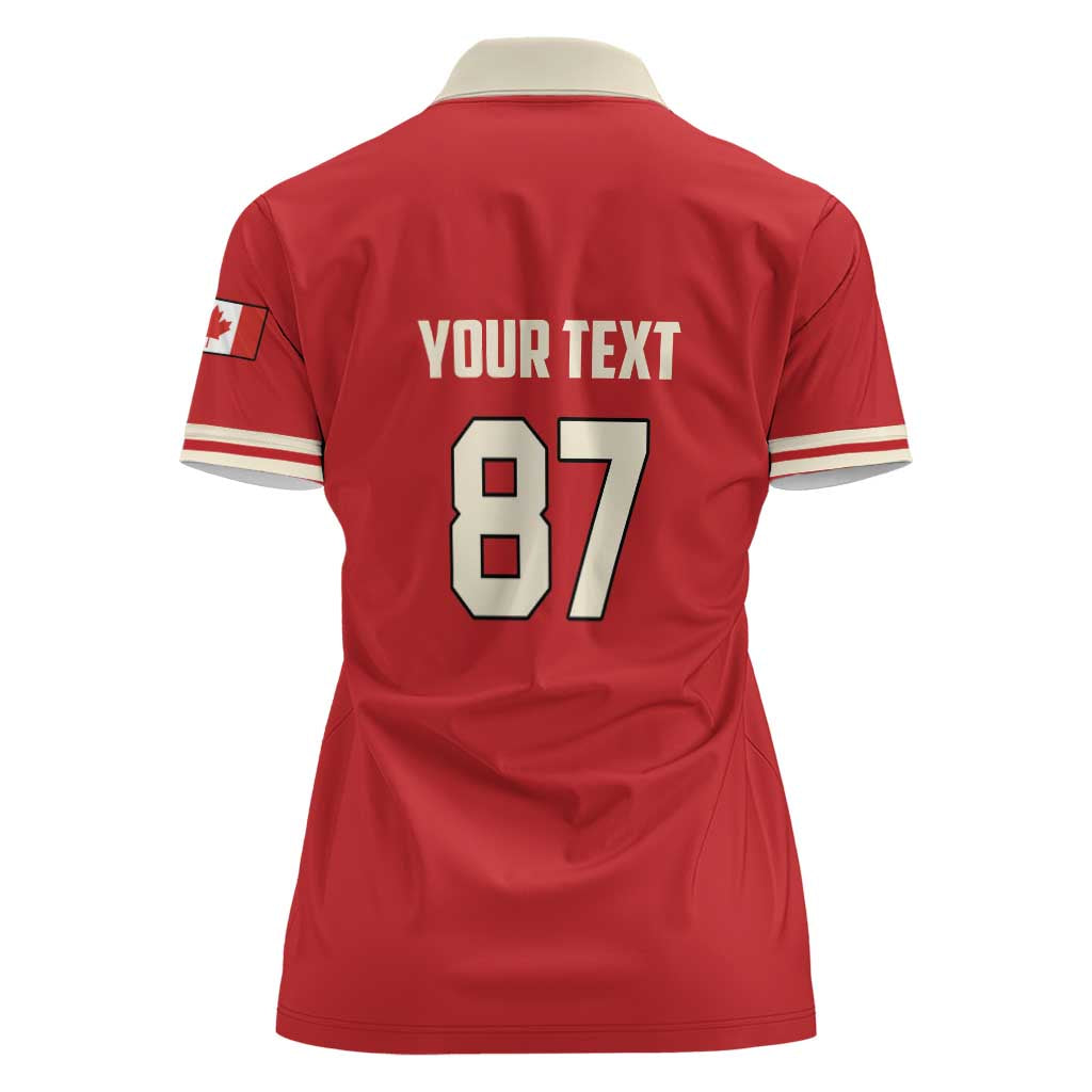 Custom Canada Hockey Women Polo Shirt Canada Team Go Champions