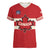 Custom Canada Hockey Women V-Neck T-Shirt Canada Team Go Champions