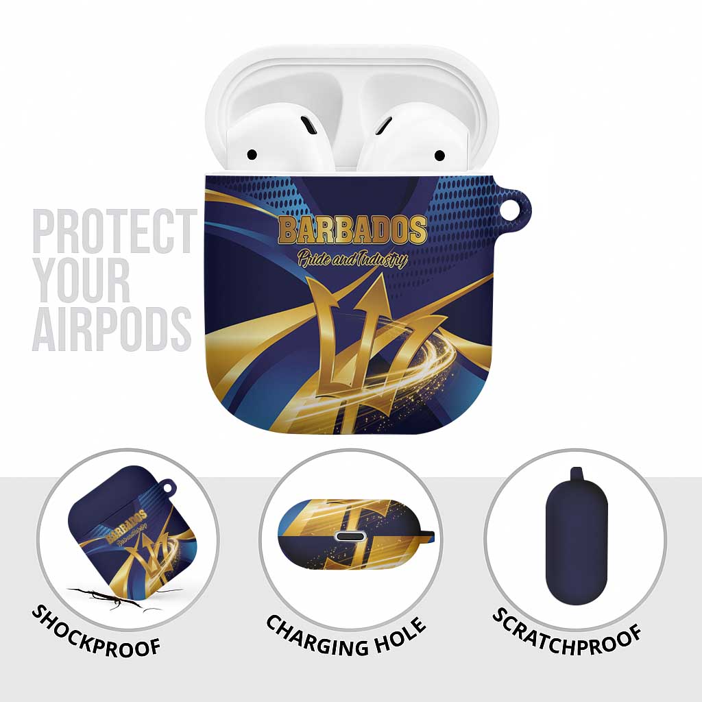 Barbados Gold Trident AirPods Case Luxury Style