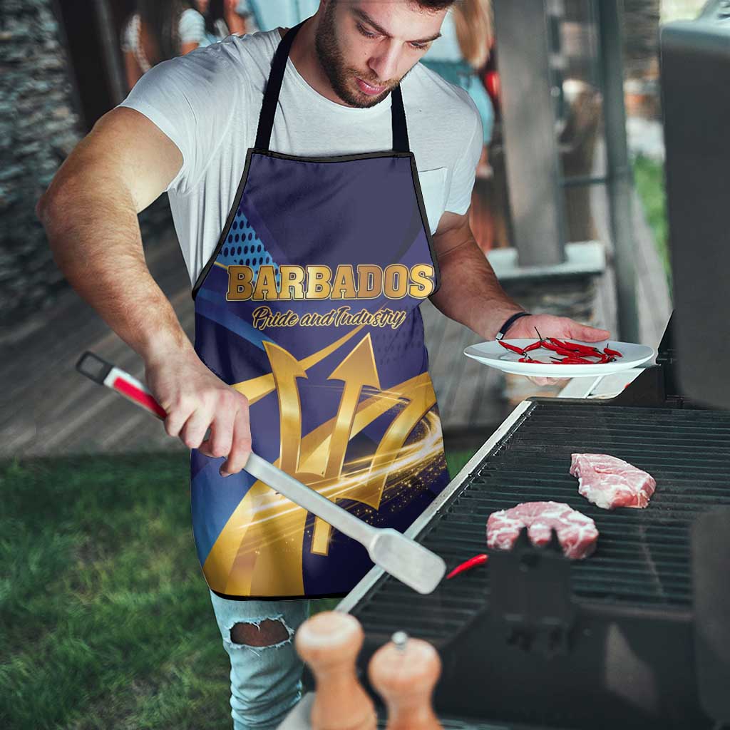 Barbados Gold Trident Apron Luxury Style