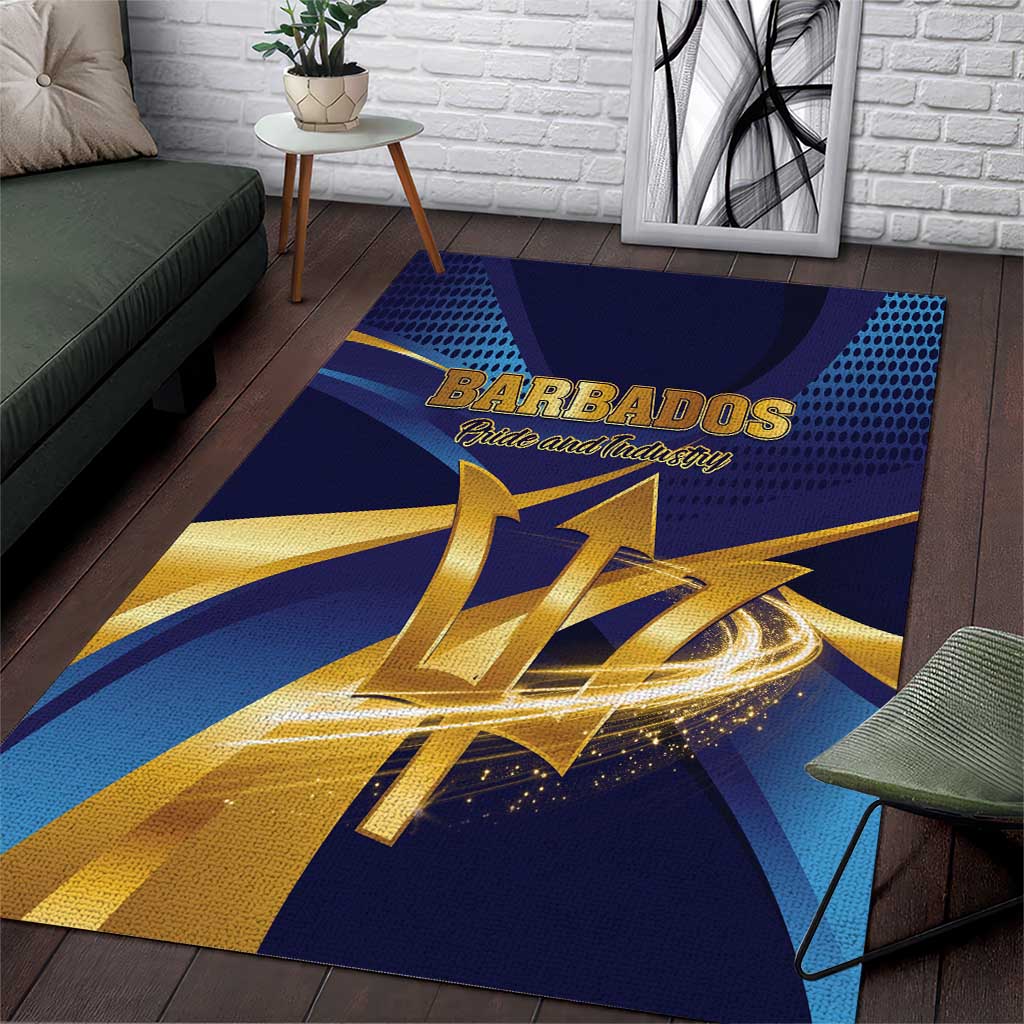 Barbados Gold Trident Area Rug Luxury Style