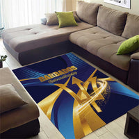 Barbados Gold Trident Area Rug Luxury Style