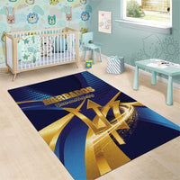 Barbados Gold Trident Area Rug Luxury Style
