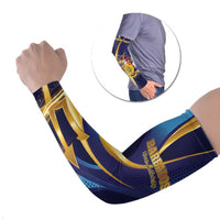 Personalized Barbados Gold Trident Arm Sleeves Luxury Style