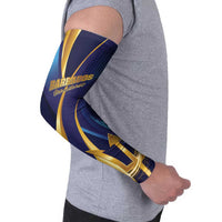 Personalized Barbados Gold Trident Arm Sleeves Luxury Style