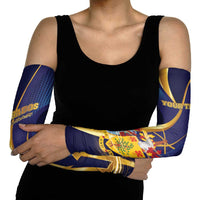Personalized Barbados Gold Trident Arm Sleeves Luxury Style