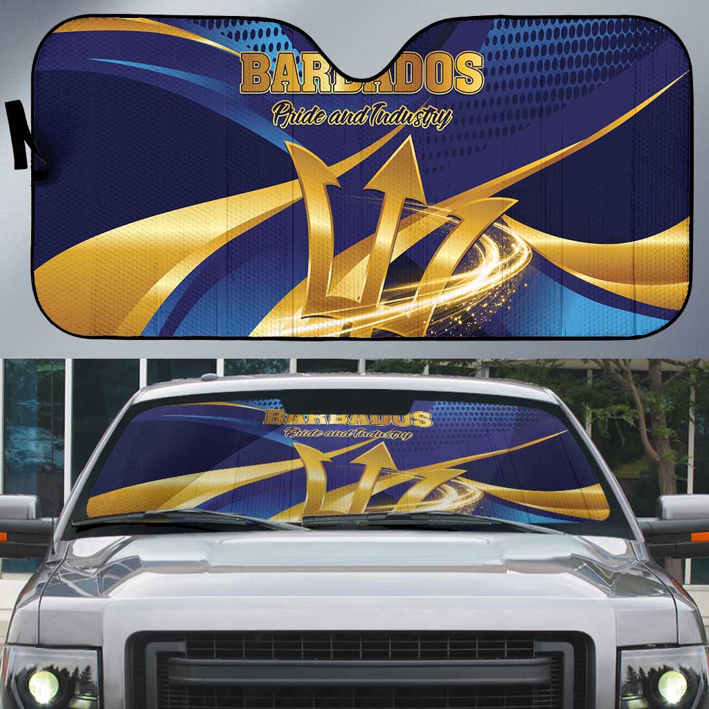 Barbados Gold Trident Auto Sun Shade Luxury Style