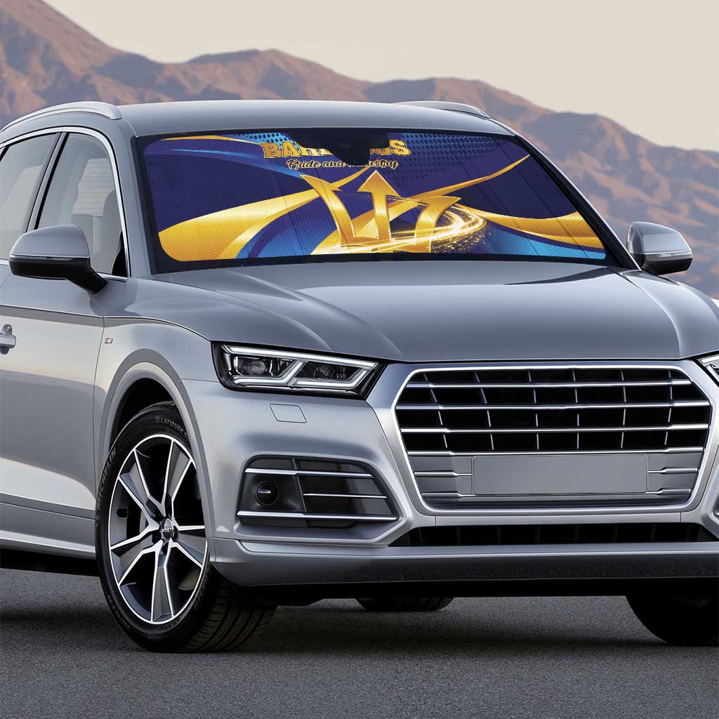 Barbados Gold Trident Auto Sun Shade Luxury Style