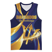 Personalized Barbados Gold Trident Basketball Jersey Luxury Style