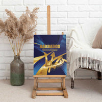 Barbados Gold Trident Canvas Wall Art Luxury Style