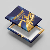 Barbados Gold Trident Canvas Wall Art Luxury Style