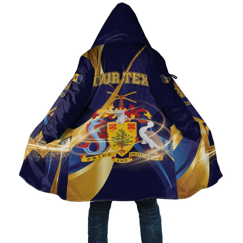 Personalized Barbados Gold Trident Cloak Luxury Style