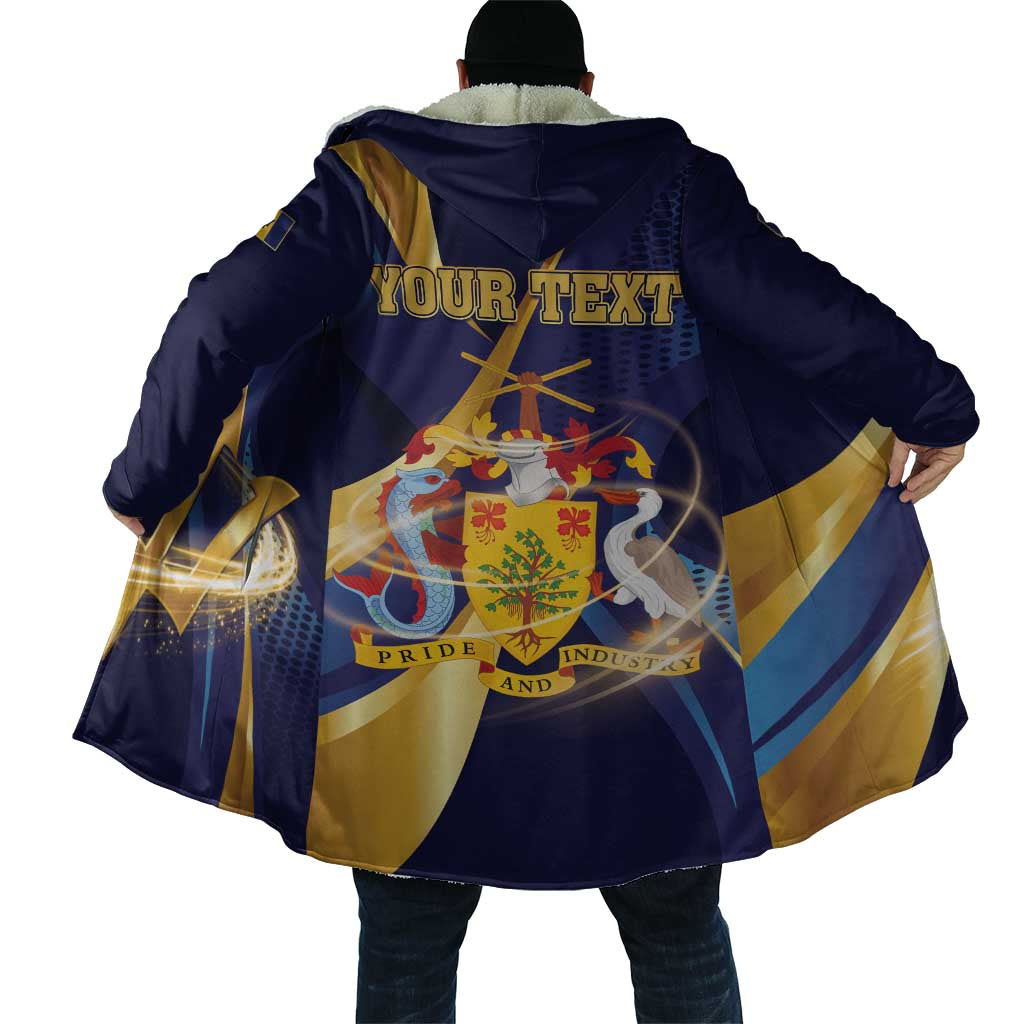 Personalized Barbados Gold Trident Cloak Luxury Style