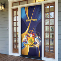 Personalized Barbados Gold Trident Door Cover Luxury Style