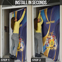Personalized Barbados Gold Trident Door Cover Luxury Style