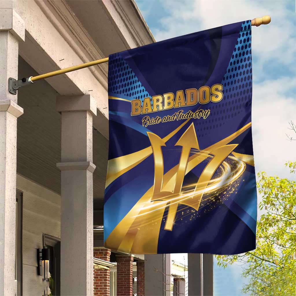 Barbados Gold Trident Garden Flag Luxury Style