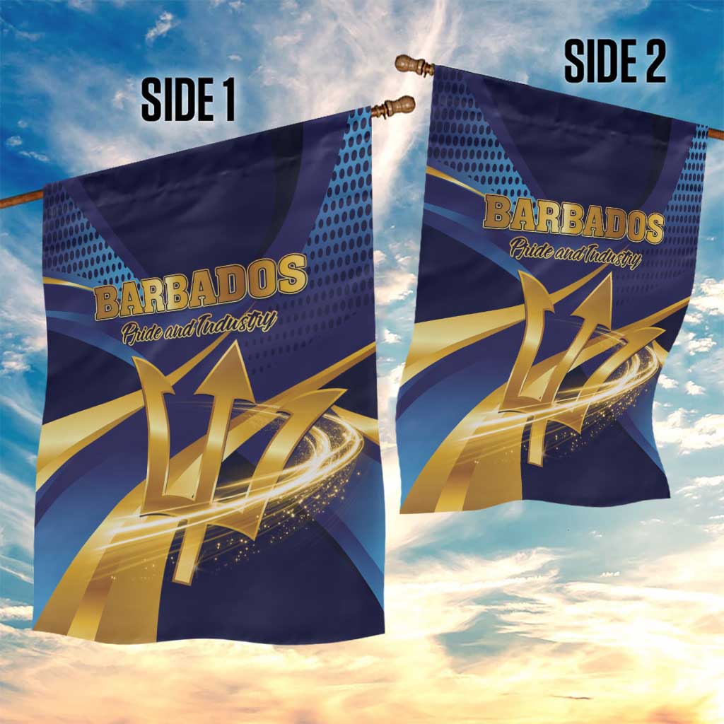 Barbados Gold Trident Garden Flag Luxury Style