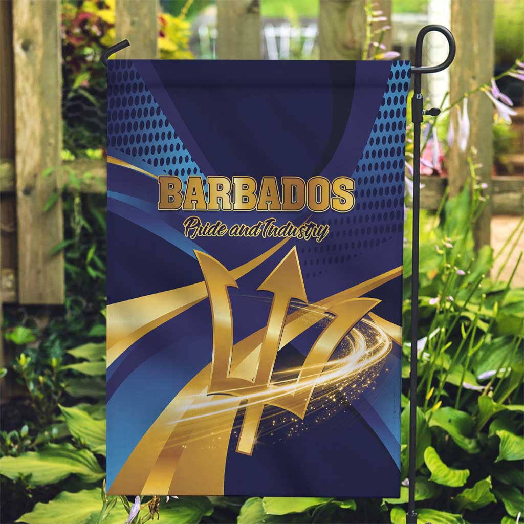 Barbados Gold Trident Garden Flag Luxury Style